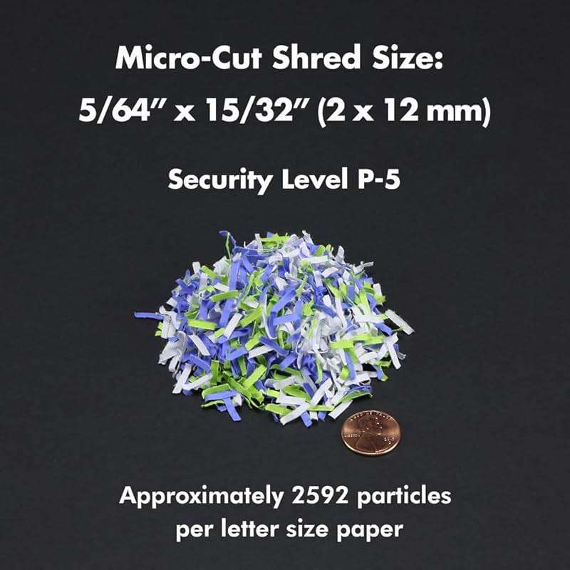 Aurora AU1060MA Professional Grade 10-Sheet High Security Micro-Cut Paper and Credit Card Shredder/ 60 Minutes/Security Level P-5, White, AU1060MA 10-Sheet High Security Microcut - Image 6