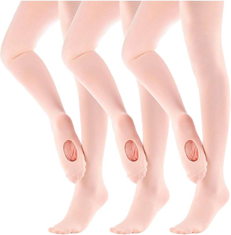 MdnMd Girls' Women's Ballet Tights Ultra Soft Convertible Dance Leggings Transition Tights for Toddler Kids Adult - Image 2
