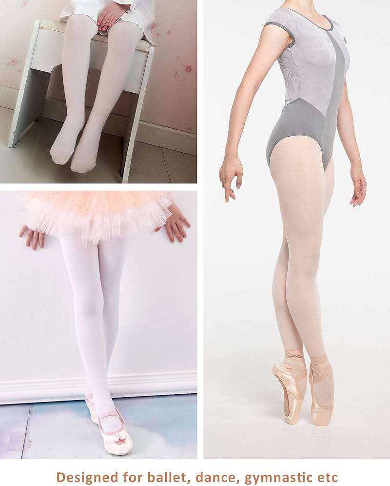 MdnMd Girls' Women's Ballet Tights Ultra Soft Convertible Dance Leggings Transition Tights for Toddler Kids Adult - Image 7