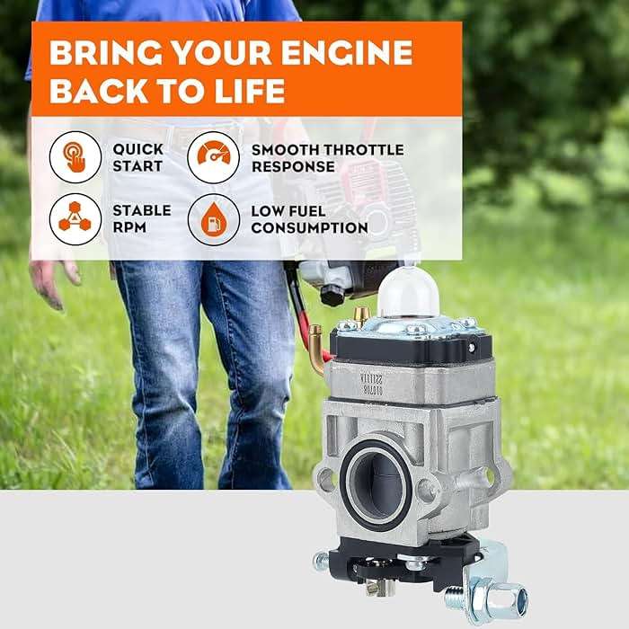 Hipa 300486 Carburetor for Earthquake E43 MC43 WE43 E43CE E43WC 43CC Tiller Carburetor Auger MC43E MC43CE MC43ECE MC43RCE Tiller Cultivator MD43 WE43E WE43CE Edger - Image 3