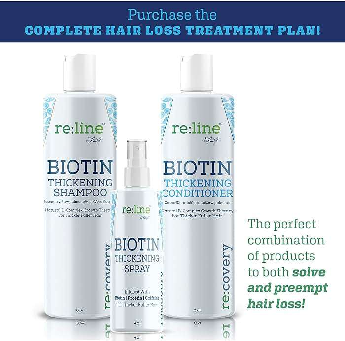 Biotin Shampoo and Conditioner for Thinning Hair Growth Thickening Shampoo for Hair Loss Treatment NATURAL Sulfate Free for Color Treated Hair Regrowth Treatment for Men Women - Image 3