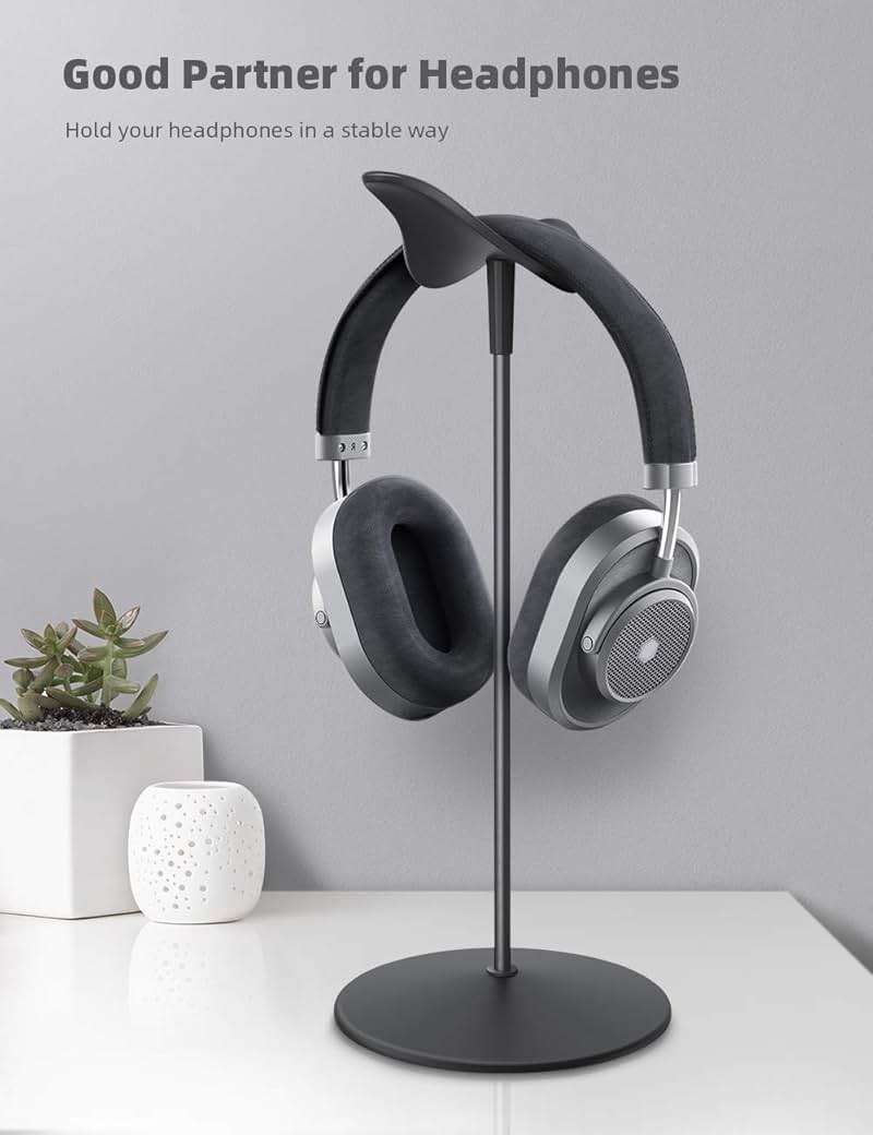 Lamicall Headphone Stand, Desktop Headset Holder - Desk Earphone Stand, for All Headsets Such as Airpods Max, HyperX Gaming Headphones, Beats, Senn heiser Music Headphones Gifts - Image 2