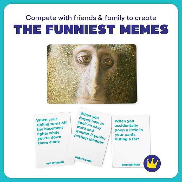 WHAT DO YOU MEME? Family Edition by Relatable, Family Games for Kids 8+, The TikTok Viral, Includes 300 Caption Cards, 108 Photo Cards, Stocking Stuffers Idea for Families - Image 4