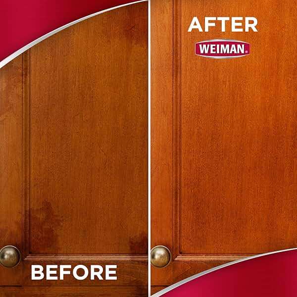 Weiman Cabinet & Wood Clean & Shine Spray - Furniture, Kitchen Cabinets, Baseboard & Trim, Fresh Almond Scent, Microfiber Cloth Included - Image 4