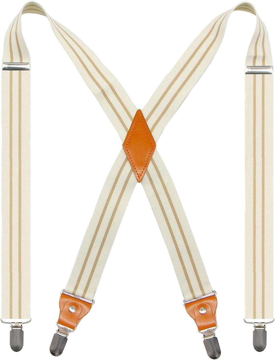 Doloise Adjustable Elastic X Back Style Suspenders for Men's and Women's With Strong Metal Clips - Image 1