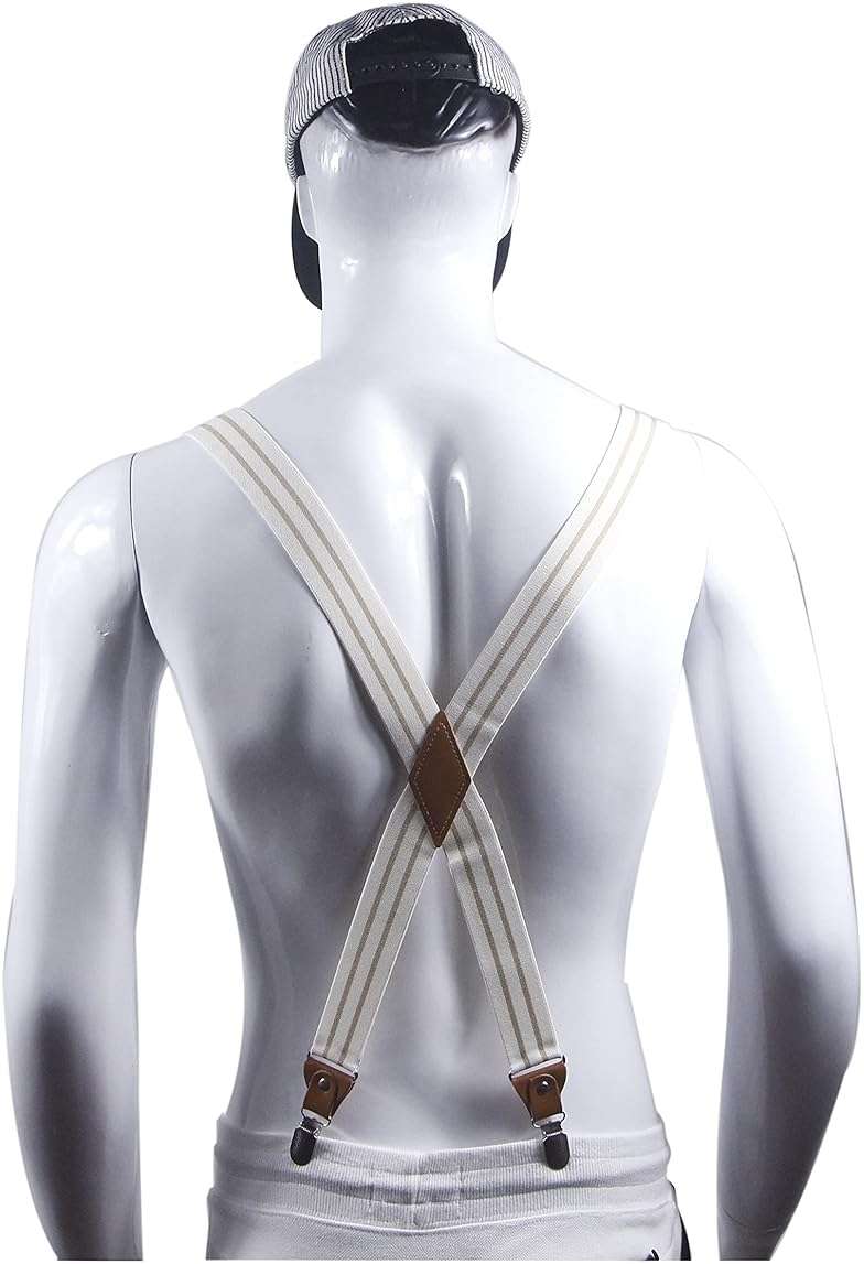 Doloise Adjustable Elastic X Back Style Suspenders for Men's and Women's With Strong Metal Clips - Image 4