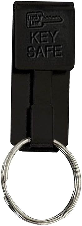 Lucky Line Key Safe Belt Key Ring Holder Slip On, Black Powder Coat, 1/Pk (47701) - Product Image