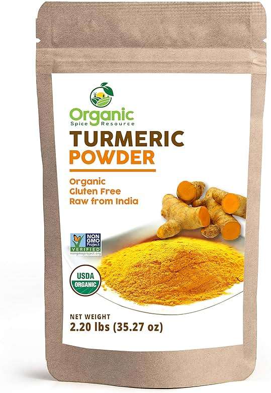 Organic Turmeric Powder w/Curcumin | 35.27 Ounce / 2.2 LBS | USDA Organics and Non-GMO | Lab Tested for Heavy Metal and Purity | 100% Raw and Natural by OSR - Image 1