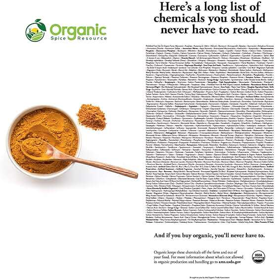 Organic Turmeric Powder w/Curcumin | 35.27 Ounce / 2.2 LBS | USDA Organics and Non-GMO | Lab Tested for Heavy Metal and Purity | 100% Raw and Natural by OSR - Image 5
