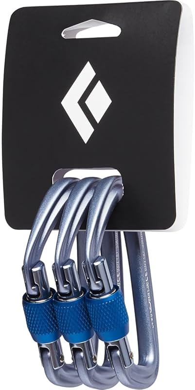 BLACK DIAMOND HotForge Screwgate Carabiner 3-Pack | Lightweight Aluminum Locking Carabiners | for Rock Climbing, Mountaineering, Camping, Outdoor - Product Image