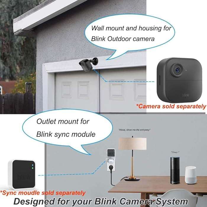 All-New Blink Outdoor Camera Surveillance Mount, 3 Pack Weatherproof Protective Housing and 360 Degree Adjustable Mount for Blink Outdoor 4/Outdoor 2K+/3rd Gen Cam, Black (Camera is Not Included) - Image 3