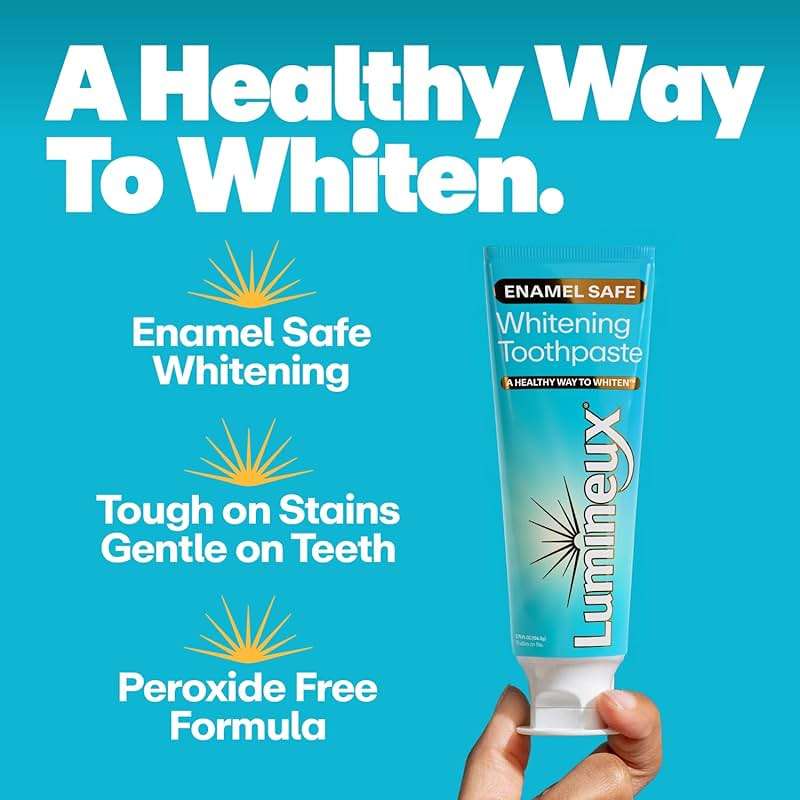 Lumineux Teeth Whitening Kit Peroxide Free Enamel Safe for Whiter Teeth Includes 7 Whitening Treatments, 1 Mouthwash, 1 Toothpaste & 1 Bamboo Toothbrush, Dentist Formulated - Image 7
