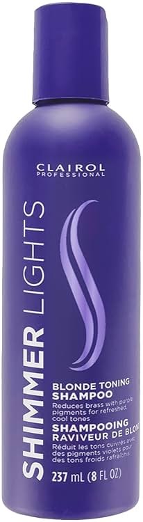 Clairol Professional Shimmer Lights Purple Shampoo| Neutralizes Brass & Yellow Tones | For Blonde, Silver, Gray & Highlighted Hair - Product Image
