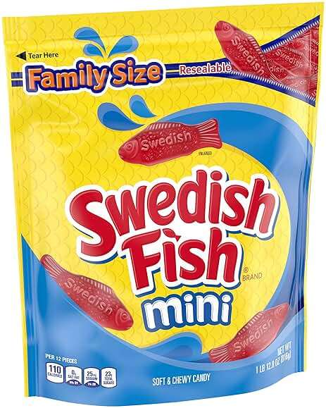 SWEDISH FISH Mini Soft & Chewy Candy, Bulk Candy, Family Size, 1.8 lb - Image 13