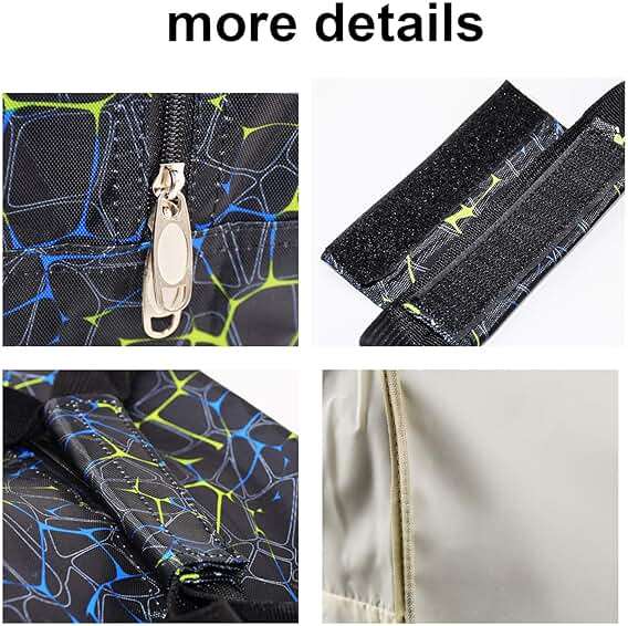 TLBTEK Black Sewing Machine Carrying Case,Universal Canvas Carry Tote Bag,Portable Padded Storage Dust Cover with Pockets for Sewing Machine - Image 5