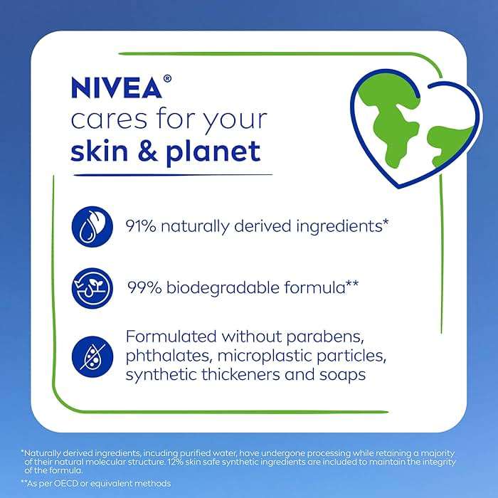 NIVEA Refreshing White Peach and Jasmine Body Wash with Nourishing Serum, Scented Body Wash for Women, Enriched with Provitamin B5 and Vitamin E, 20 Fl Oz Bottle - Image 11