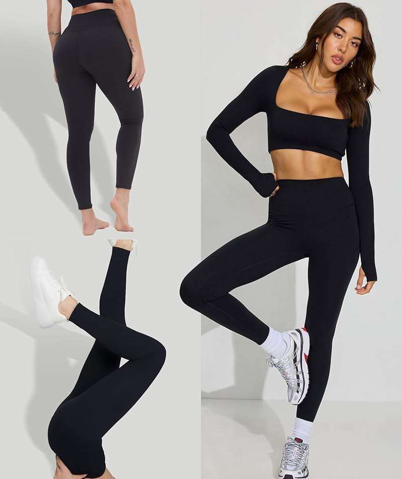 GAYHAY High Waisted Leggings with Pockets for Women - Buttery Soft Yoga Pants for Gym Workout, Athletic Running - Image 2