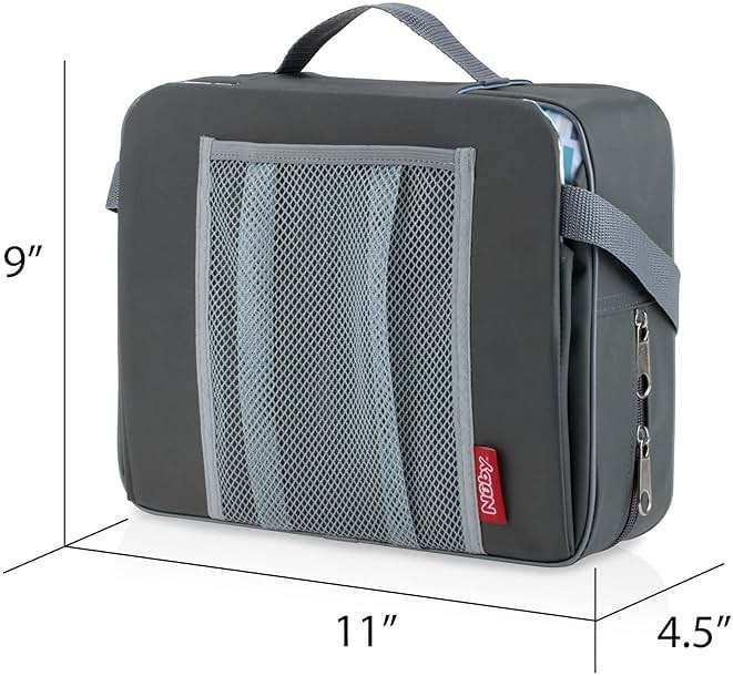 Nuby Easy Go Booster Seat - Travel Booster Seat for Babies and Toddlers - Holds Up to 35 Pounds - 9+ Months - Gray - Image 3