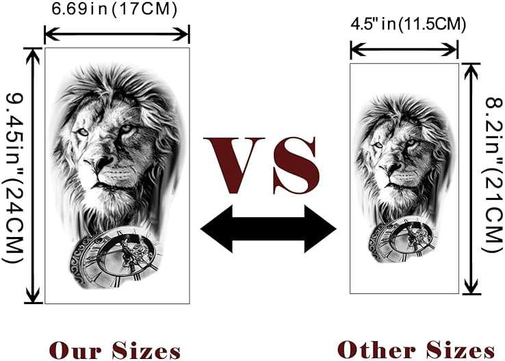 Yazhiji 36 Sheets Temporary Tattoos Stickers, 12 Sheets Fake Body Arm Chest Shoulder Tattoos for Men or Women with 24 PCS Tiny Black Tattoos - Image 9