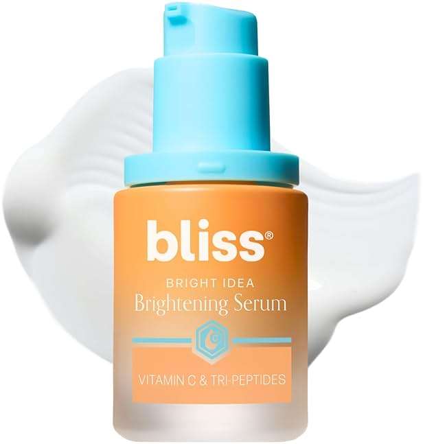 Bliss Vitamin C + Tri-Peptide Face Serum - Stabilized Vitamin C for Dark Spots, Fine Lines & Firmness - Brightening Serum with Collegen Boosting Peptides, Hyaluronic Acid, Squalane - 1 Fl Oz - Image 1