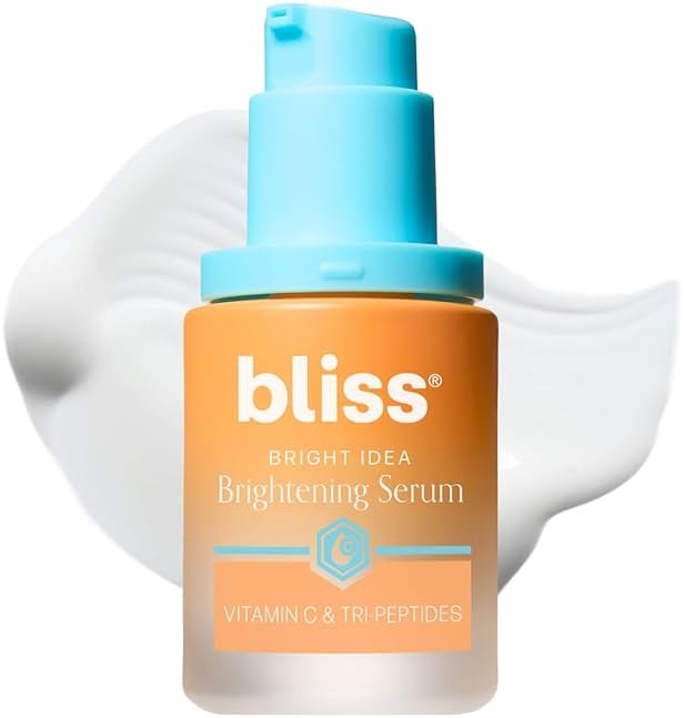 Bliss Vitamin C + Tri-Peptide Face Serum - Stabilized Vitamin C for Dark Spots, Fine Lines & Firmness - Brightening Serum with Collegen Boosting Peptides, Hyaluronic Acid, Squalane - 1 Fl Oz - Product Image