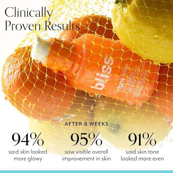 Bliss Vitamin C + Tri-Peptide Face Serum - Stabilized Vitamin C for Dark Spots, Fine Lines & Firmness - Brightening Serum with Collegen Boosting Peptides, Hyaluronic Acid, Squalane - 1 Fl Oz - Image 3