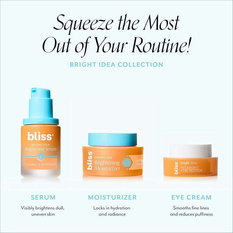 Bliss Vitamin C + Tri-Peptide Face Serum - Stabilized Vitamin C for Dark Spots, Fine Lines & Firmness - Brightening Serum with Collegen Boosting Peptides, Hyaluronic Acid, Squalane - 1 Fl Oz - Image 8