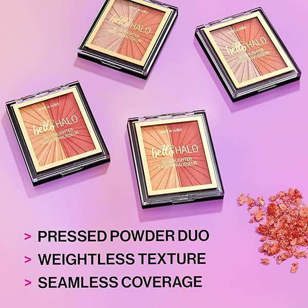 Wet n Wild MegaGlo Blushlighter, Blendable Blush & Highlighter Set, Shimmery Metallic Finish, Highlight Bling - Image 4