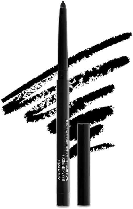 wet n wild Mega Last Breakup Proof Waterproof Retractable Gel Eyeliner - Ultra Pigmented 16-Hour Long Wear, Smudge Proof Satin Finish Formula, Cruelty-Free & Vegan - Charcoal - Image 1