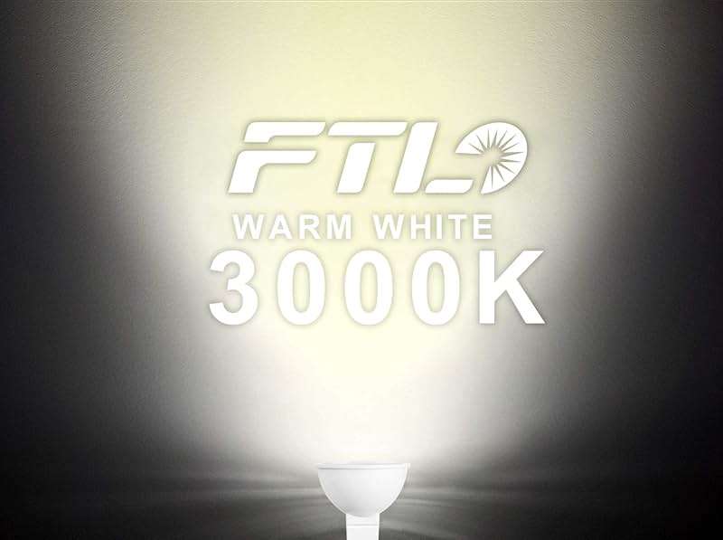 FTL MR16 LED Light Bulbs 3000K Warm White AC/DC 12V Non Dimmable Glass Cover 5W 500lm GU5.3 Spotlight 50W Halogen Replacement for Track Lighting and Outdoor Landscape 6-Pack - Image 9
