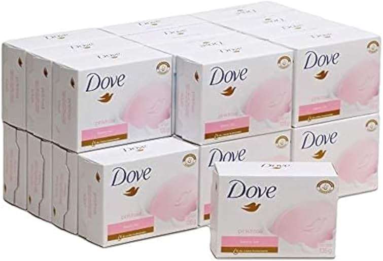 Dove Beauty Cream Bar Soaps, Pink/Rosa - 135g / 4.76oz x 24 Pack - Image 1