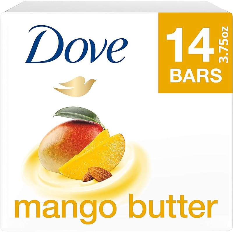 Dove Beauty Bar With Mango Butter 14 Bars To Moisturize Dry Skin More Moisturizing Than Bar Soap 3.75 oz - Image 3