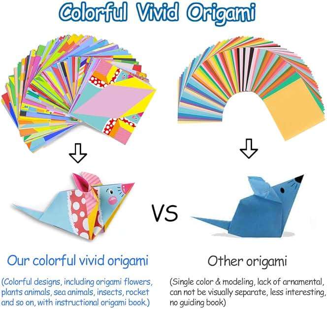 hapray Origami Kit for Kids Ages 5-8 8-12, with Guiding Book, 152 Paper with 72 Patterns, DIY Art and Craft Projects, Beginners Children's Day Gift Boy Girl - Image 3