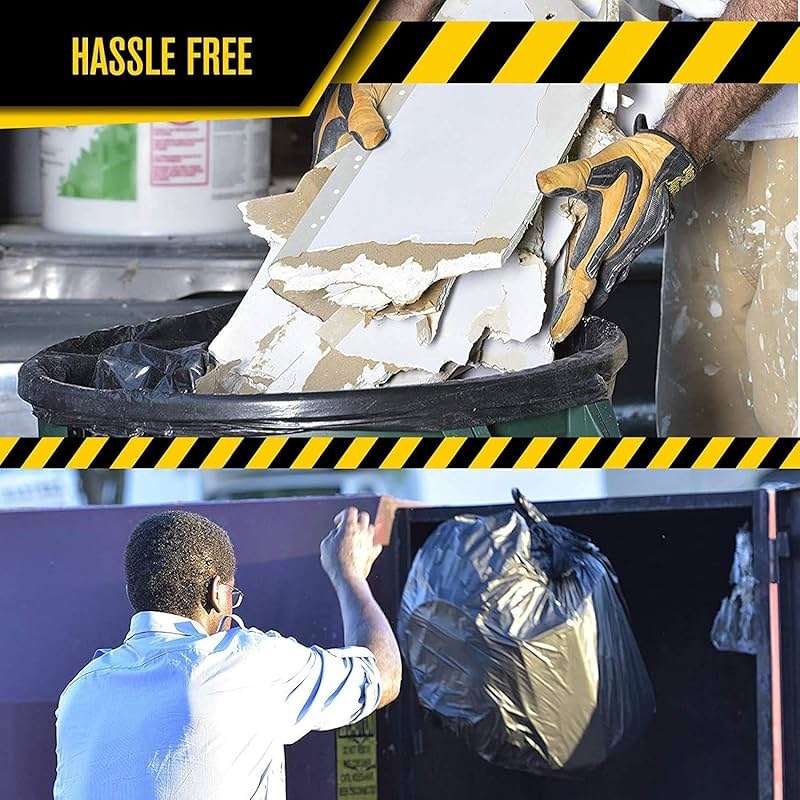 Ultrasac Black Large Heavy Duty Drawstring Trash Bags 33 Gallon 1.4 MIL, 33.5" x 38" - Pack of 86 - For Home, Commercial, Construction, & Outdoor - Image 4