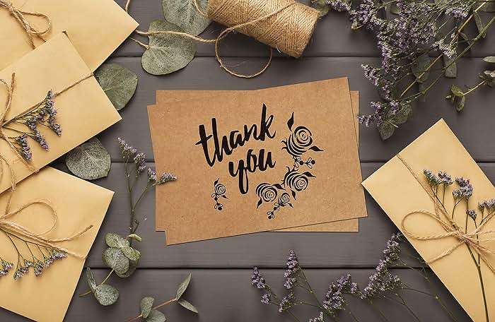 caqpo Thank You Cards With Envelopes - 160 Sets Premium Kraft Thank You Cards Bulk - TY Notes with 8 Graceful Designs - Floral Card for Celebration, Wedding, Baby & Bridal Shower 4x6 - Image 8