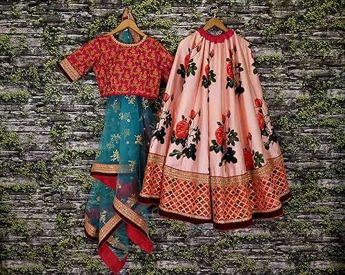 stylishfashion Bollywood Designer lehnga Women's Semi Stitched lengha Pink and Silk Embroidery Heavy lehenga Choli - Image 6