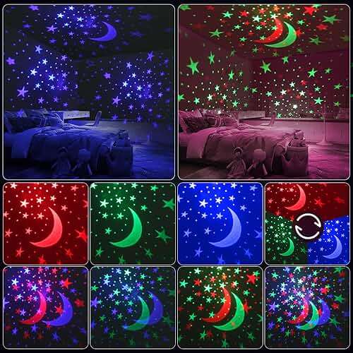 YACHANCE Night Light for Kids Room with Sound Machine Baby Night Light Star Projector White Noise Machine for Sleeping Soother Nursery Lamp 9 Natural Sounds 20 Lullabies with Remote Timer - Image 5