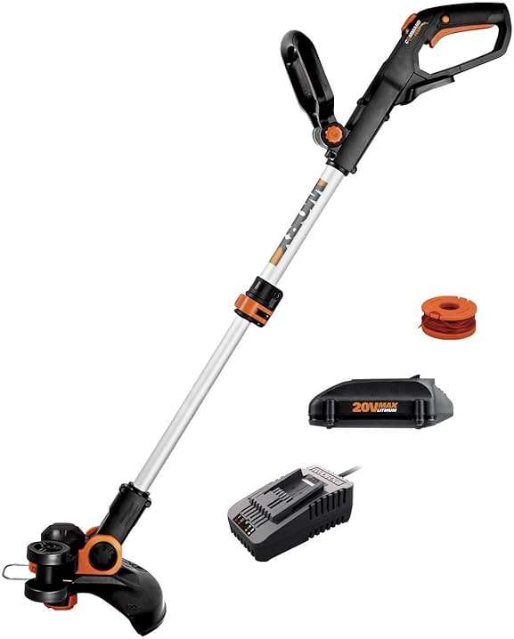 Worx Cordless String Trimmer & Lawn Edger, 12" Electric Weed Wacker with Command Feed, 20V Weed Eater with 5.5 LBS, Battery & Charger Included, WG163.8 - Image 1