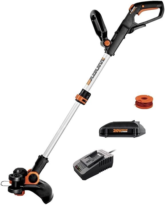 Worx Cordless String Trimmer & Lawn Edger, 12" Electric Weed Wacker with Command Feed, 20V Weed Eater with 5.5 LBS, Battery & Charger Included, WG163.8 - Product Image