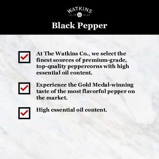 Watkins Gourmet Spice, Organic Ground Black Pepper, Bulk Food Service Size, 15.7 oz (Pack of 1) - Image 6