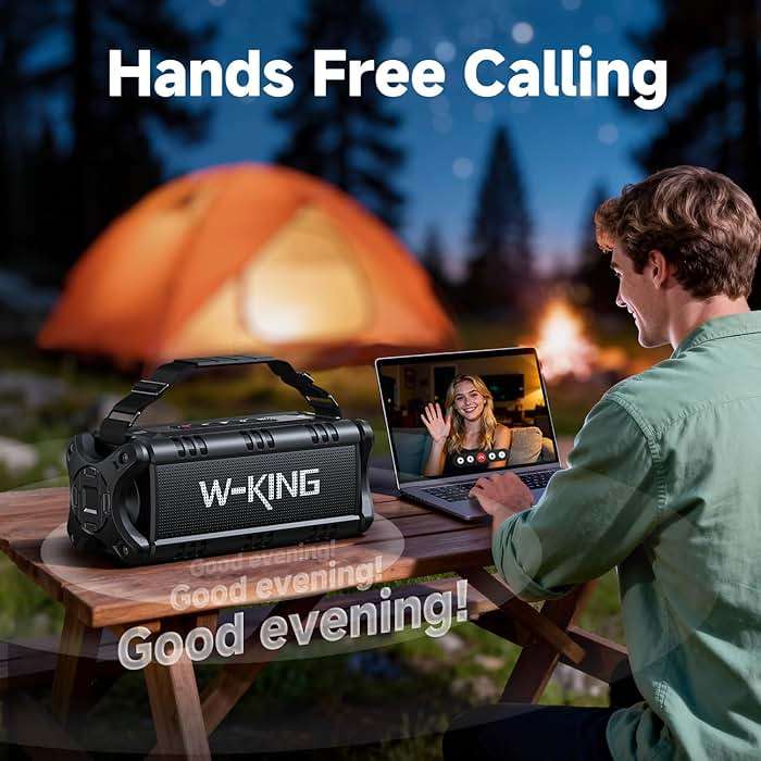 W-KING Bluetooth Speaker, 90W(Max) Loud IPX6 Waterproof Portable Speaker, 50W Deep Bass/40H/EQ/TF/AUX, 105dB Rugged Large Boombox Speakers Bluetooth Wireless for Party/Outdoor/Camping/Beach Essentials - Image 9