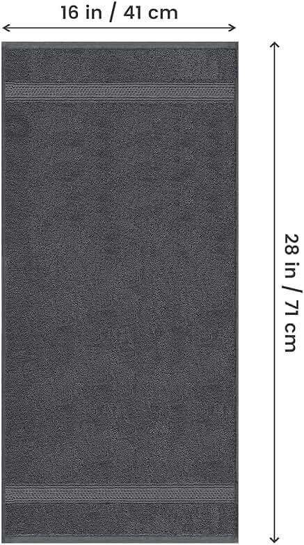 Utopia Towels 6 Pack Premium Hand Towels Set, 16 by 28 inches, 100% Ring Spun Cotton, Ultra Soft and Highly Absorbent 600GSM Towels for Bathroom, Gym, Shower, Hotel, and Spa, Grey - Image 3