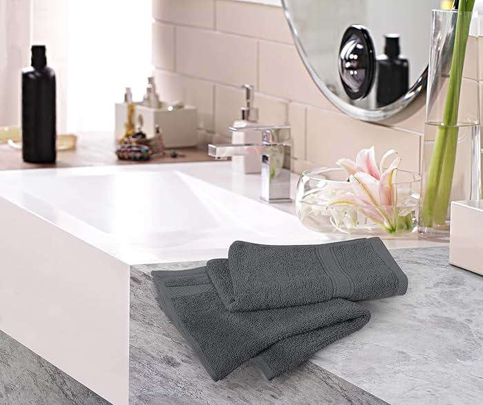 Utopia Towels 6 Pack Premium Hand Towels Set, 16 by 28 inches, 100% Ring Spun Cotton, Ultra Soft and Highly Absorbent 600GSM Towels for Bathroom, Gym, Shower, Hotel, and Spa, Grey - Image 5