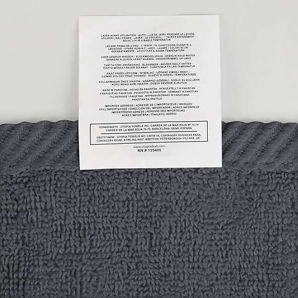 Utopia Towels 6 Pack Premium Hand Towels Set, 16 by 28 inches, 100% Ring Spun Cotton, Ultra Soft and Highly Absorbent 600GSM Towels for Bathroom, Gym, Shower, Hotel, and Spa, Grey - Image 10