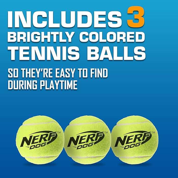 Nerf Dog Tennis Ball Blaster Dog Toy Gift Set, Tennis Ball Dog Fetch Toy Launches up to 50 ft, Dog Ball Thrower for All Breeds Includes Translucent Blue Tennis Ball Launcher and 3 Dog Tennis Balls - Image 5