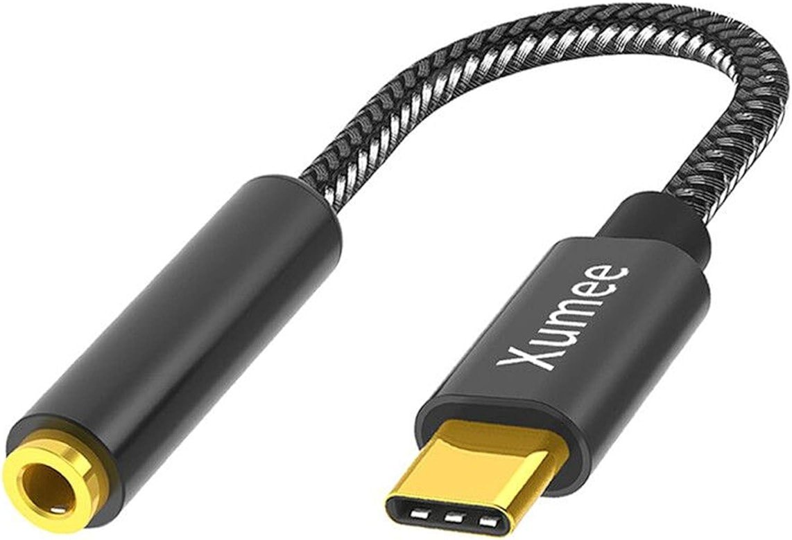 USB C to 3.5mm Headphone Adapter - USB Type C to AUX Audio Jack Hi-Res DAC Dongle Cable Cord Compatible with iPhone 16/15 Pro Max, Samsung Galaxy S25 S24 S23 S22 FE Ultra - Product Image