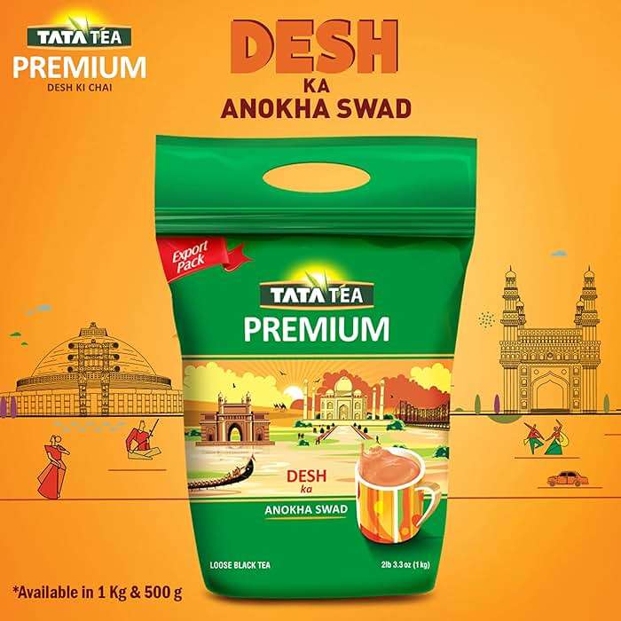 Tetley USA Tata Tea Premium, Loose Leaf Black Tea, Premium Black Tea, 1kg, (Tata_2_South) - Image 3