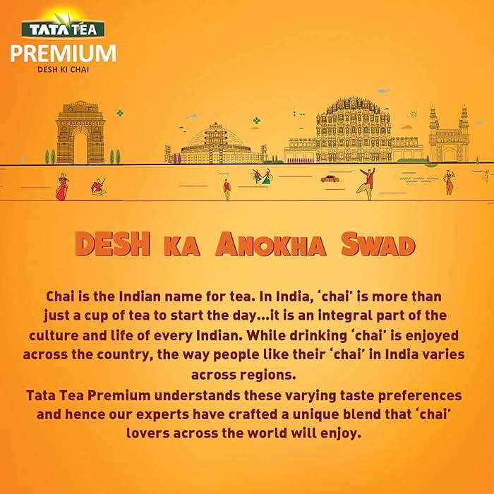 Tetley USA Tata Tea Premium, Loose Leaf Black Tea, Premium Black Tea, 1kg, (Tata_2_South) - Image 4