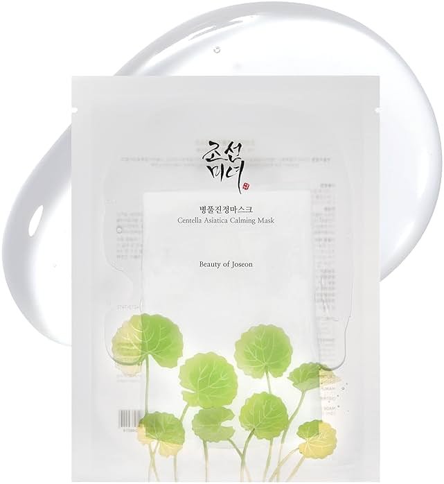Beauty of Joseon Centella Asiatica Calming Mask Daily Moisturizing Soothing Cica Face Sheet Mask for All Skin Types, Korean Skincare Stuffers for Men Women, 10 sheets - Product Image