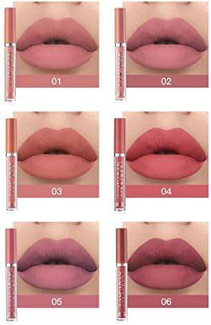 6Pcs Matte Liquid Lipstick Makeup Set, Matte liquid Long-Lasting Wear Non-Stick Cup Not Fade Waterproof Lip Gloss (Set B) - Image 2